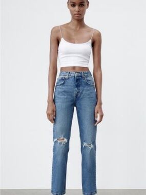 Zara Slim Fit High Rise Jeans